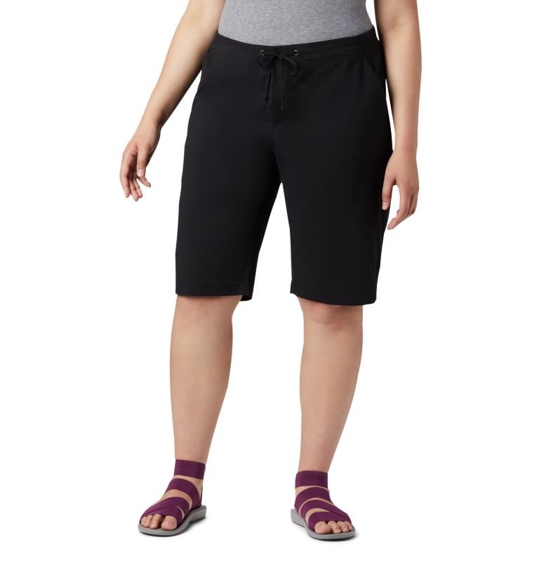 Pantaloni Scurti Columbia Anytime Outdoor Long Dama Negrii | Plus Size OLAMQ80Z9